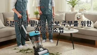 5분 만에 끝내는 초보 주부를 위한 간단 청소법! ✨